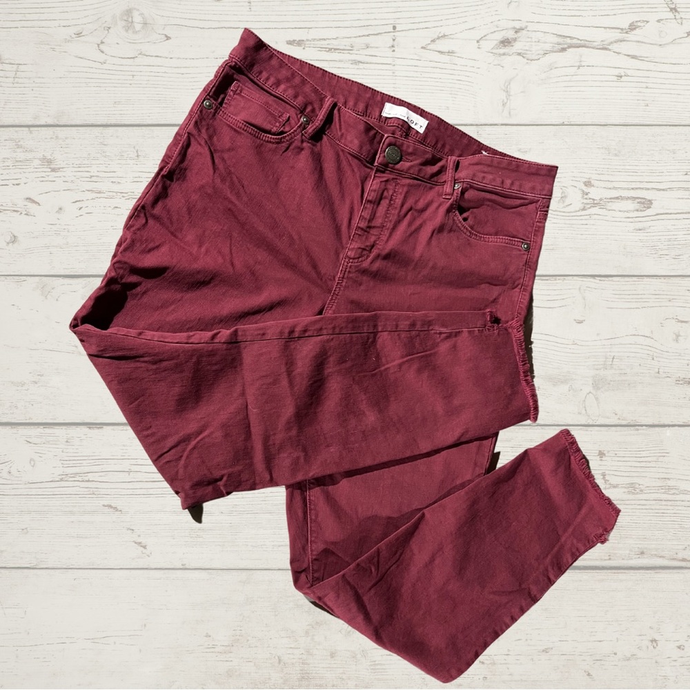 Loft Curvy Skinny Dyed Jeans
